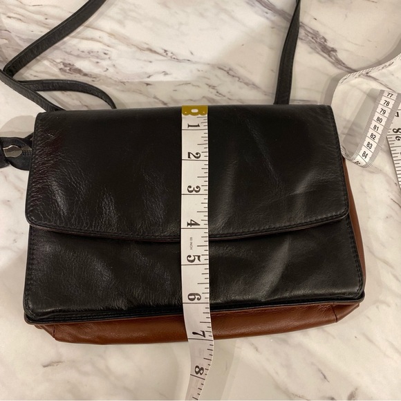 Vintage Derek Alexander Purse black tan two tone leather tons of card & pockets - Picture 14 of 15